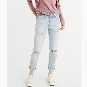 Abercrombie High Waisted Distressed Jeans